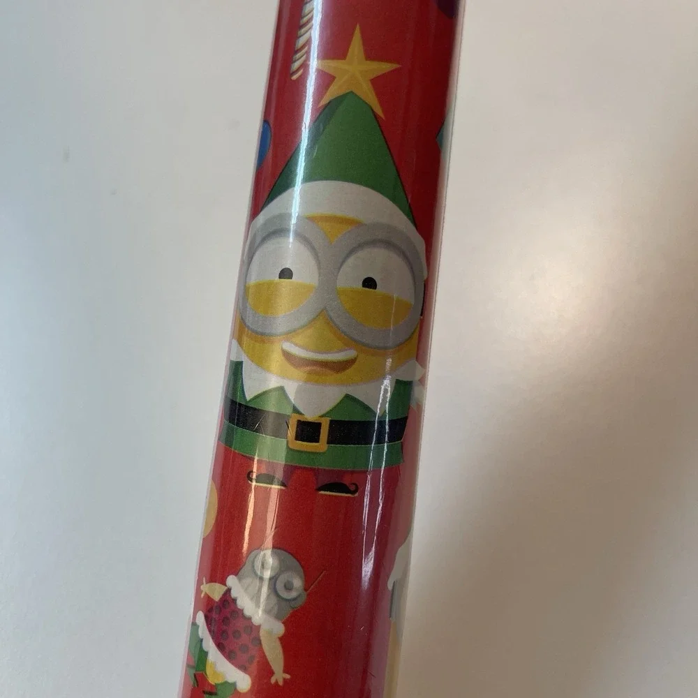 Rare MINIONS GIFT WRAPPING paper CHRISTMAS 3.33ft x 4 yds 40 sq ft